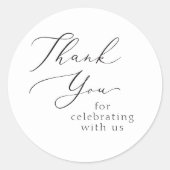 Weddenschap Dank je ticker Ronde Sticker (Voorkant)