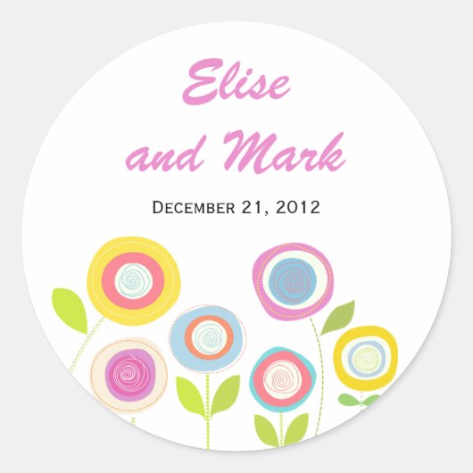 Weddenschap Dank je ticker Ronde Sticker (Voorkant)