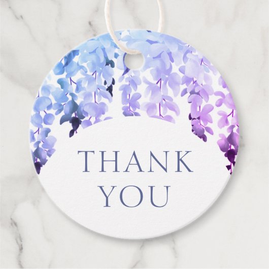 Weddenschap Dank je Waterverf Floral Bedankjes Labels (Voorkant)
