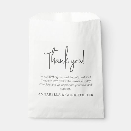 Weddenschap Dank u Opmerking Minimalistisch Stijlv Bedankzakje (Voorkant)