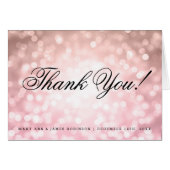 Weddenschap "Dank u" Roos Blush Pink Glitter Light (Voorkant Horizontaal)