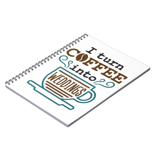 Weddenschap dat ik van koffie maak tot bruiloften notitieboek (Linkerzijde)