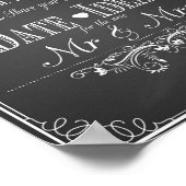 Weddenschap "Date jar"  krijtbord Poster (Hoek)