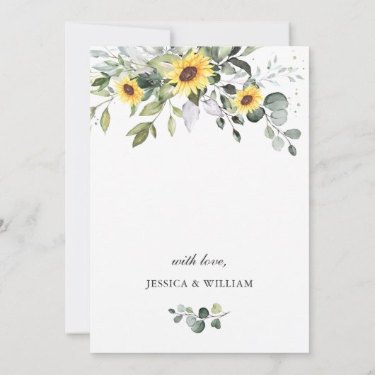 Weddenschap Datum Uitstel Eucalyptus Kaart (Achterkant)