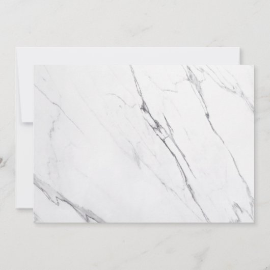 Weddenschap De datum opslaan | Modern wit marmer-s Save The Date (Achterkant)