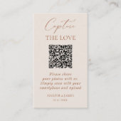 Weddenschap De Liefde Foto Share QR-code vastlegge Informatiekaartje (Voorkant)