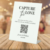 Weddenschap De Liefde Foto Share QR-code vastlegge Reclamebord Met Voetstuk