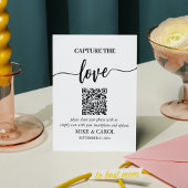 Weddenschap De Liefde Foto Share QR-code vastlegge Reclamebord Met Voetstuk