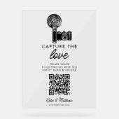 Weddenschap Deel de liefdeQR code Foto uploaden Acryl Bord (Voorkant)