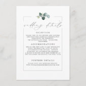 Weddenschap Details Eucalyptus Greenery Modern Kaa Informatiekaartje (Voorkant)