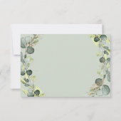 Weddenschap Details Eucalyptus Greenery Succulent Kaart (Achterkant)