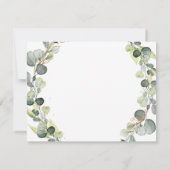 Weddenschap Details Eucalyptus Greenery Succulent Kaart (Achterkant)