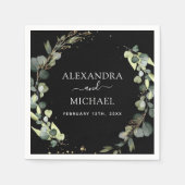 Weddenschap Details Eucalyptus Greenery Succulent Servet (Voorkant)