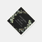 Weddenschap Details Eucalyptus Greenery Succulent Servet (Hoek)