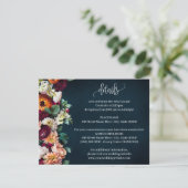 Weddenschap Details Wine Navy Burgundy Enclosure C Informatiekaartje (Staand voorkant)