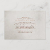 Weddenschap Details Winter White Rose en Pine Cone Informatiekaartje (Achterkant)