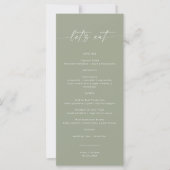 Weddenschap-diner menu | Greenery Let's Eat (Voorkant)