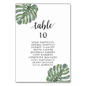 Weddenschap-diner, Monstera-bezoekerslijst Kaart (Achterkant)