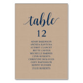 Weddenschap-diner, zeegrasje bruin Kraft Kaart (Achterkant)