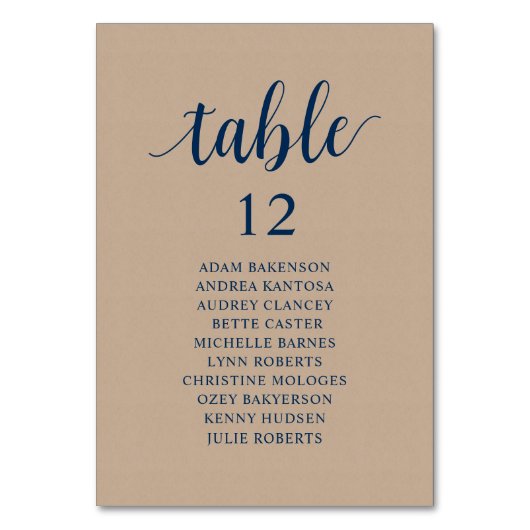 Weddenschap-diner, zeegrasje bruin Kraft Kaart (Voorkant)