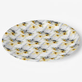 Weddenschap Dinnerware Reception Rustic Sunflower Papieren Bordje (Gekanteld)