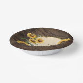 Weddenschap Dinnerware Reception Rustic Sunflower Papieren Kommen (Gebogen)
