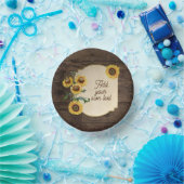 Weddenschap Dinnerware Reception Rustic Sunflower Papieren Kommen (Feest)