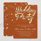 Weddenschap Direct downloaden BrownGold Confetti d Kaart (Voorkant / Achterkant)