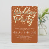 Weddenschap Direct downloaden BrownGold Confetti d Kaart (Staand voorkant)