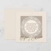 Weddenschap Doily Wedding Bedankt creditcard (Voorkant / Achterkant)