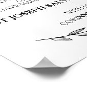 Weddenschap - Donatie Laurel Wedding Sign Poster (Hoek)