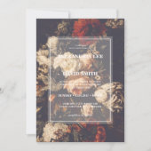 Weddenschap Donker Moody Autumn Herfst Floral Kaart (Voorkant)