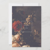 Weddenschap Donker Moody Autumn Herfst Floral Kaart (Achterkant)