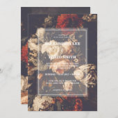 Weddenschap Donker Moody Autumn Herfst Floral Kaart (Voorkant / Achterkant)