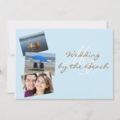 Weddenschap door Beach Custom Photo Invitation Kaart (Voorkant)