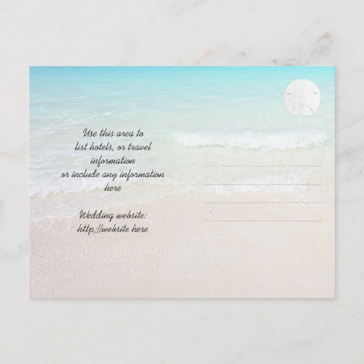 Weddenschap door het Zee Briefkaart van huwelijksk (Achterkant)