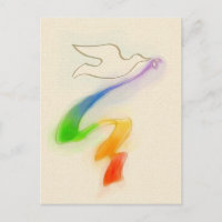 Weddenschap Dove met regenbooglint