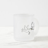 Weddenschap Doves met Rings Matglas Koffiemok (Voorkant rechts)