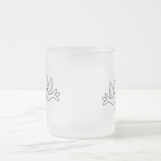 Weddenschap Doves met Rings Matglas Koffiemok (Center)