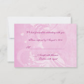 Weddenschap Doves RSVP roze Kaart (Achterkant)