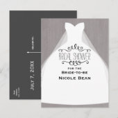 Weddenschap Dress Modern Glamor Vrijgezellenfeest Uitnodiging Briefkaart (Voorkant / Achterkant)