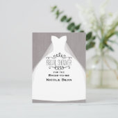 Weddenschap Dress Modern Glamor Vrijgezellenfeest Uitnodiging Briefkaart (Staand voorkant)