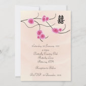 Weddenschap Dubbelgeluk Cherry Blossom Kaart (Achterkant)