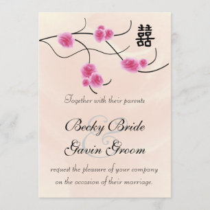 Weddenschap Dubbelgeluk Cherry Blossom Kaart