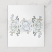 Weddenschap Dusty Blue Floral Elegant Waterverf Bl Plaatskaartje (Buitenkant ongevouwen)