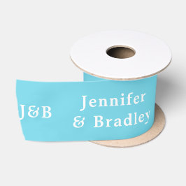 Weddenschap Eenvoudig monogram Elegant Name Persoo Satijnen Lint