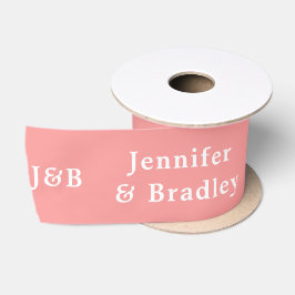 Weddenschap Eenvoudig monogram Elegant Name Persoo Satijnen Lint