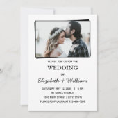 Weddenschap Eenvoudige foto Uitnodiging (Voorkant)