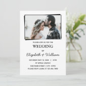 Weddenschap Eenvoudige foto Uitnodiging (Staand voorkant)