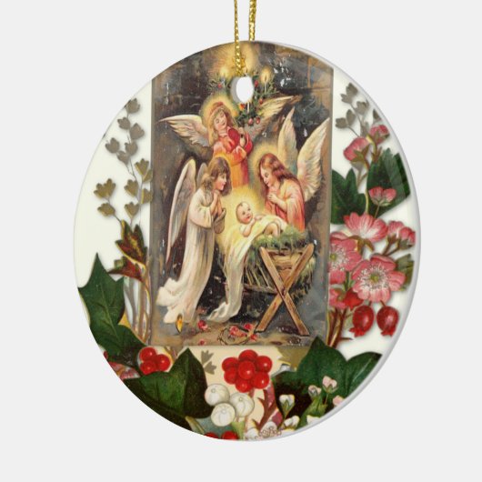 Weddenschap Eerste Kerstkerst Katholieke Keramisch Keramisch Ornament (Links)